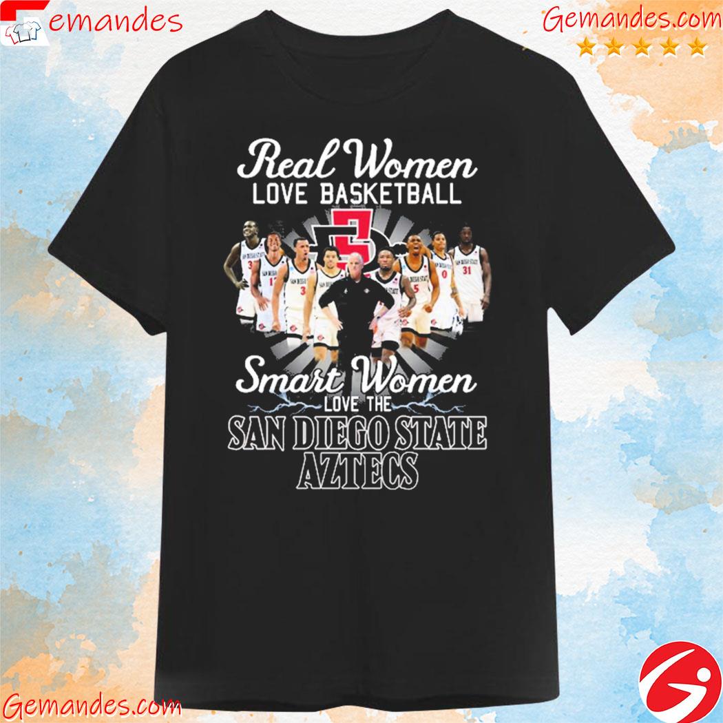 Real Women Love Basketball Smart Women Love The San Diego State Aztecs Shirt