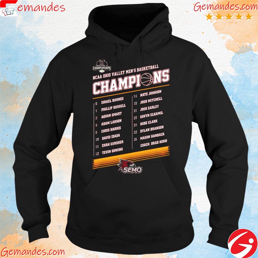 Semo Redhawks NCAA Ohio Valley Men's Basketball Champions 2000 2023 hoodie