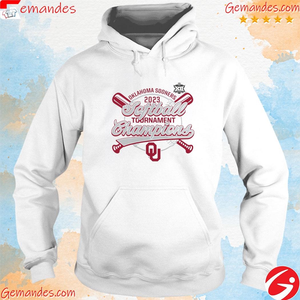 Fanatics branded Oklahoma sooners 2023 ncaa big 12 softball conference tournament champions tee shirt hoodie.jpg