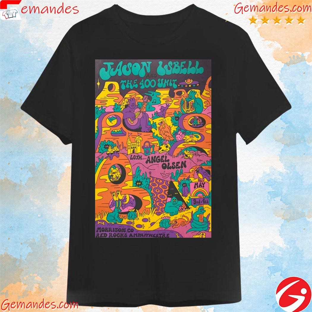 Original limited jason isbell and the 400 unit red rocks 2023 posterportrait tee shirt