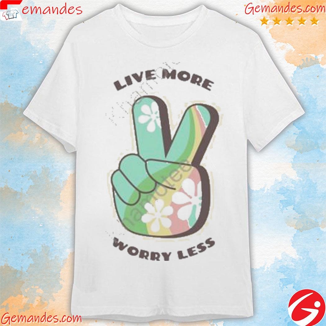 Original live more worry less ivory tee shirt