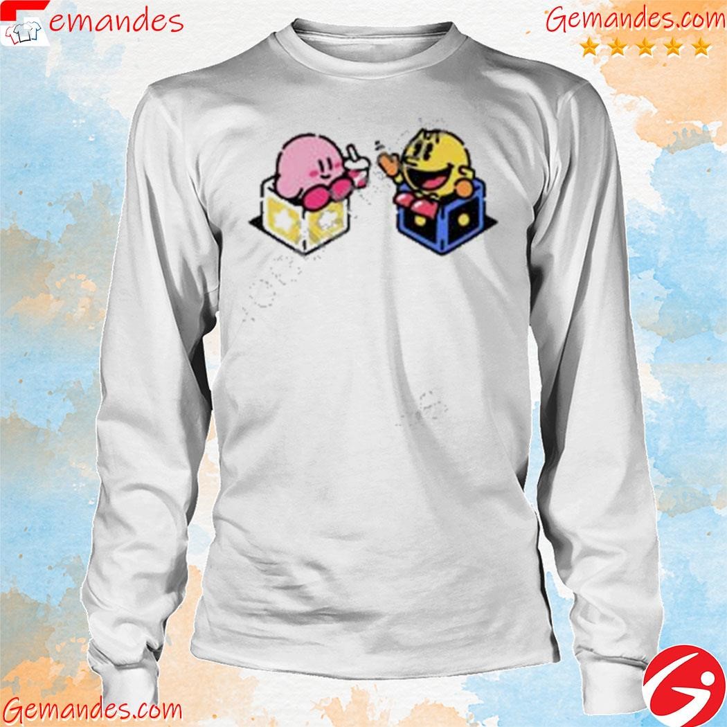 Original round friends Kirby and Pacman tee shirt longsleeve.jpg