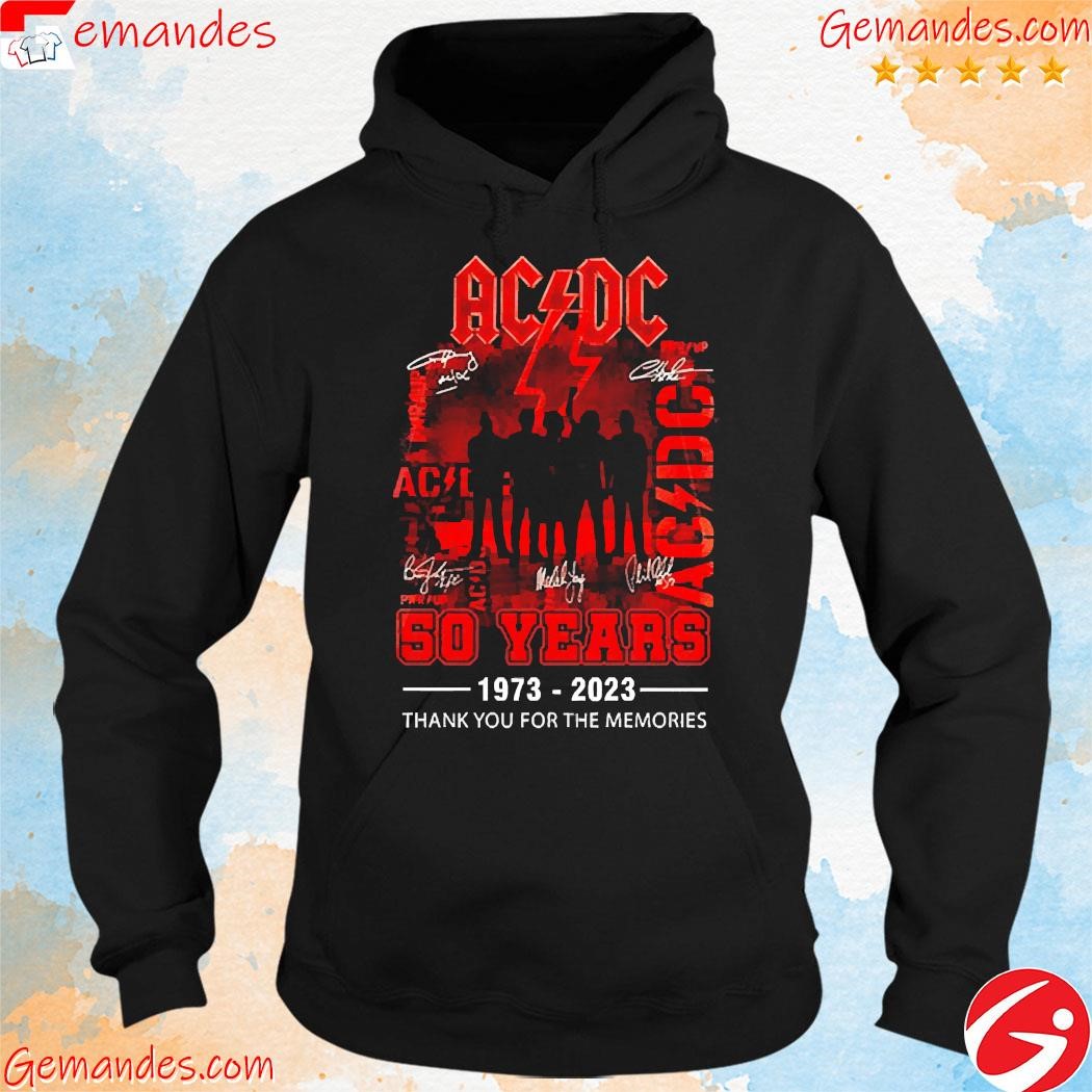 ACDC Band 50TH Anniversary 1973 -2023 thank you for the memories signature shirt hoodie.jpg