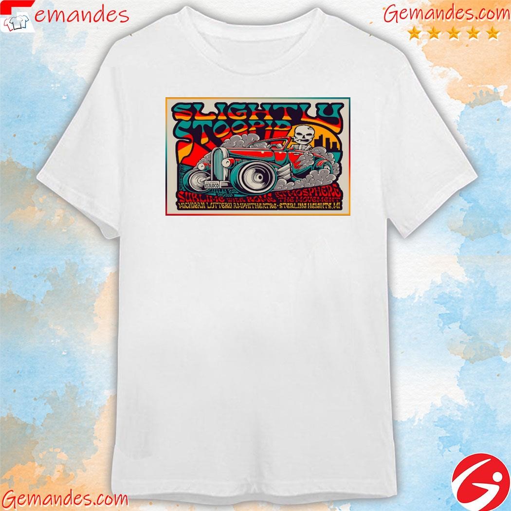 Slightly Stoopid July 29 Michigan Lottery Amphitheatre At Freedom Hill Sterling Heights, MI Tour 2023 Poster shirt
