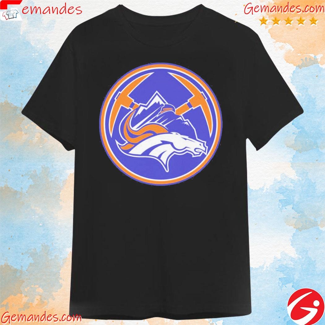 Denver Broncos Nuggets logo mashup shirt