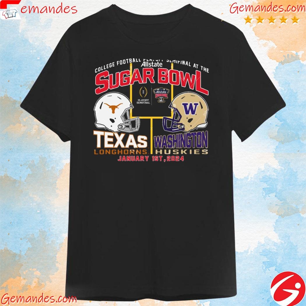 Official all State Sugar Bowl Texas Longhorns Washington Huskies 2023 - 2024 T Shirt